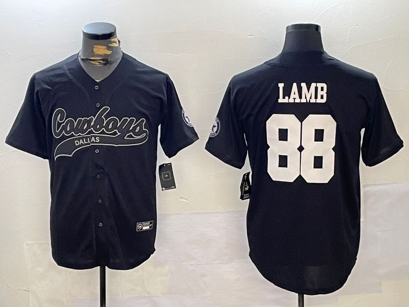 Men Dallas Cowboys #88 Lamb Black Joint Name 2024 Nike Limited NFL Jersey style 1->dallas cowboys->NFL Jersey